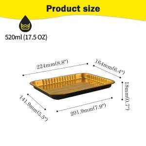 Black and Gold Aluminum foil container C224-520