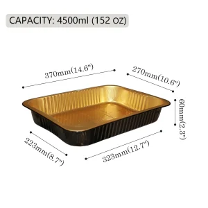 c370 4500 黑金 black and gold aluminum foil container