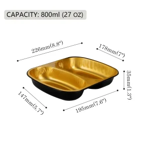 t226 黑金 black and gold aluminum foil container