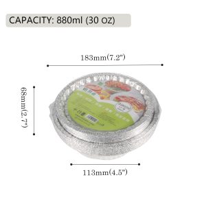Elementor 页面 #74 30 oz(880ml) aluminum foil pans with lids, 8 sets included